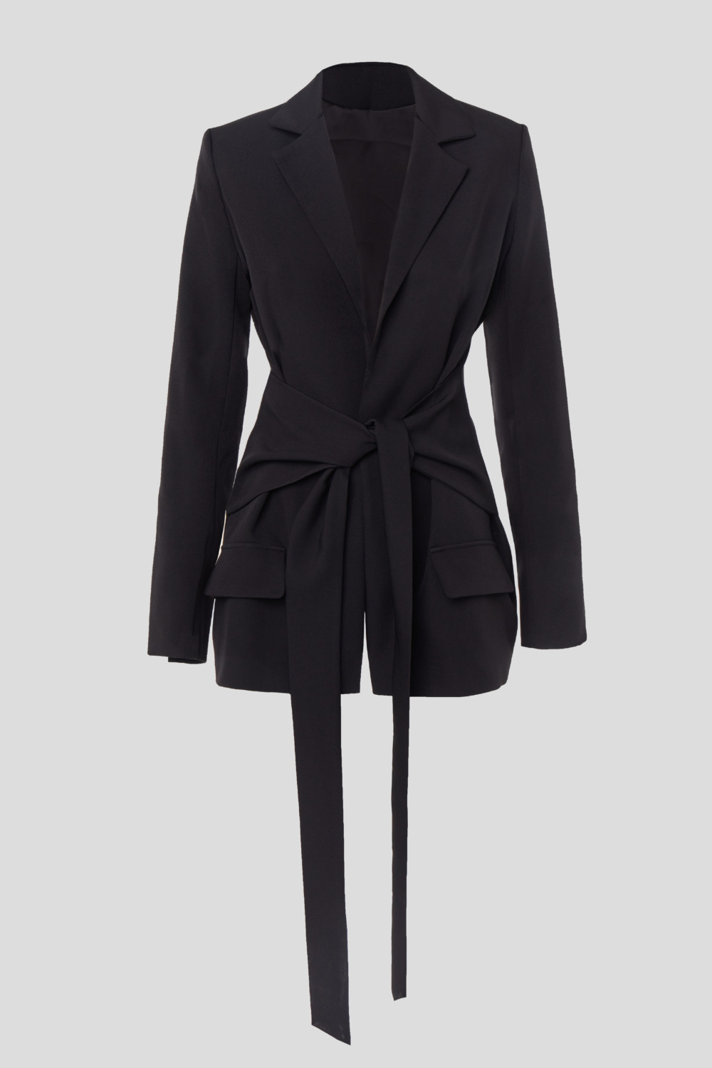 Black double-breasted blazer