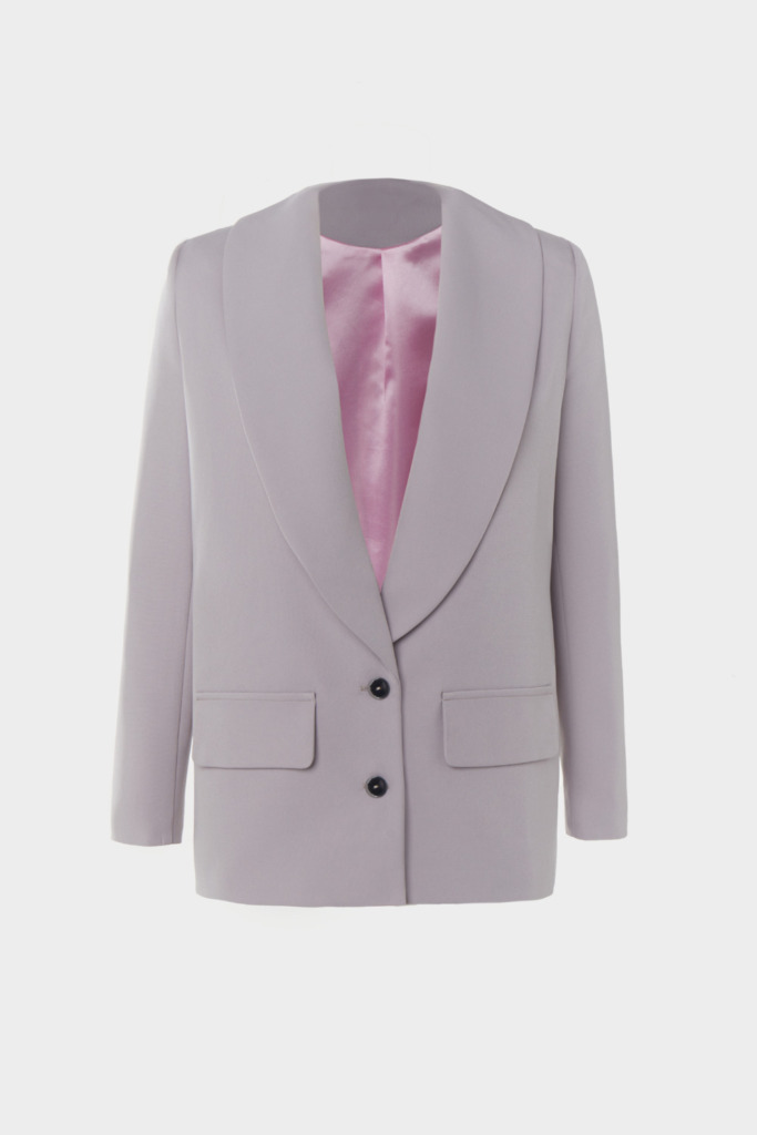 Gray single-breasted jacket