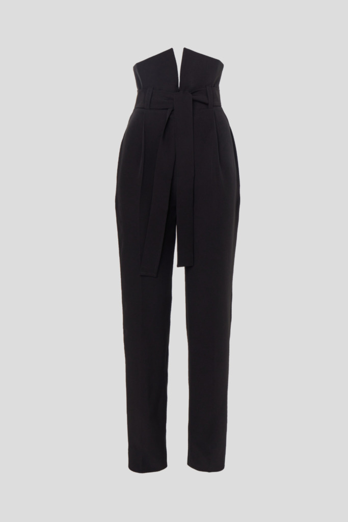 Black tapered pants