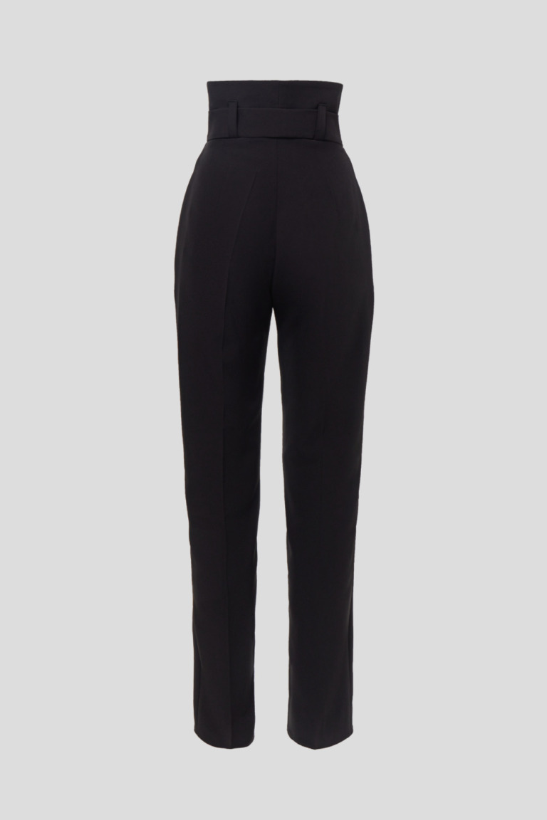 Black tapered pants