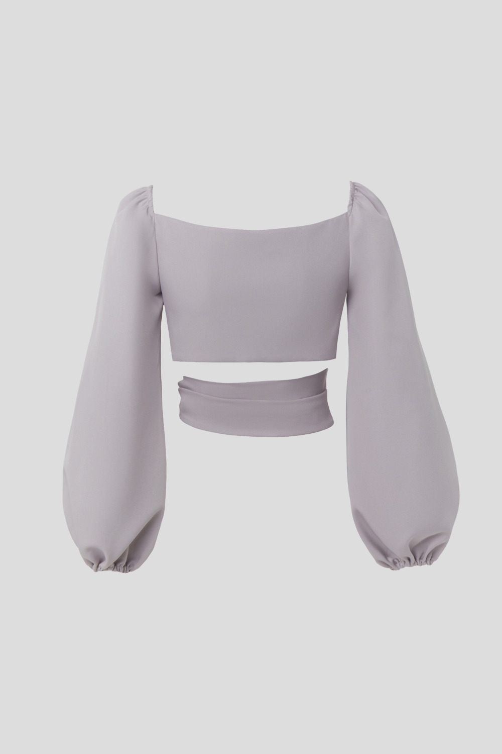 Gray off-the-shoulder top