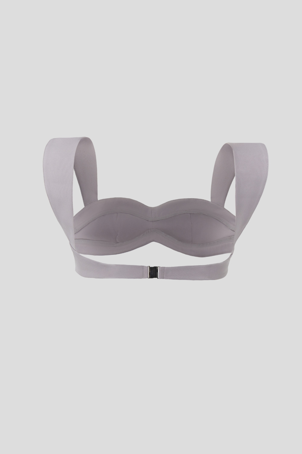 Gray crop top with a bodice