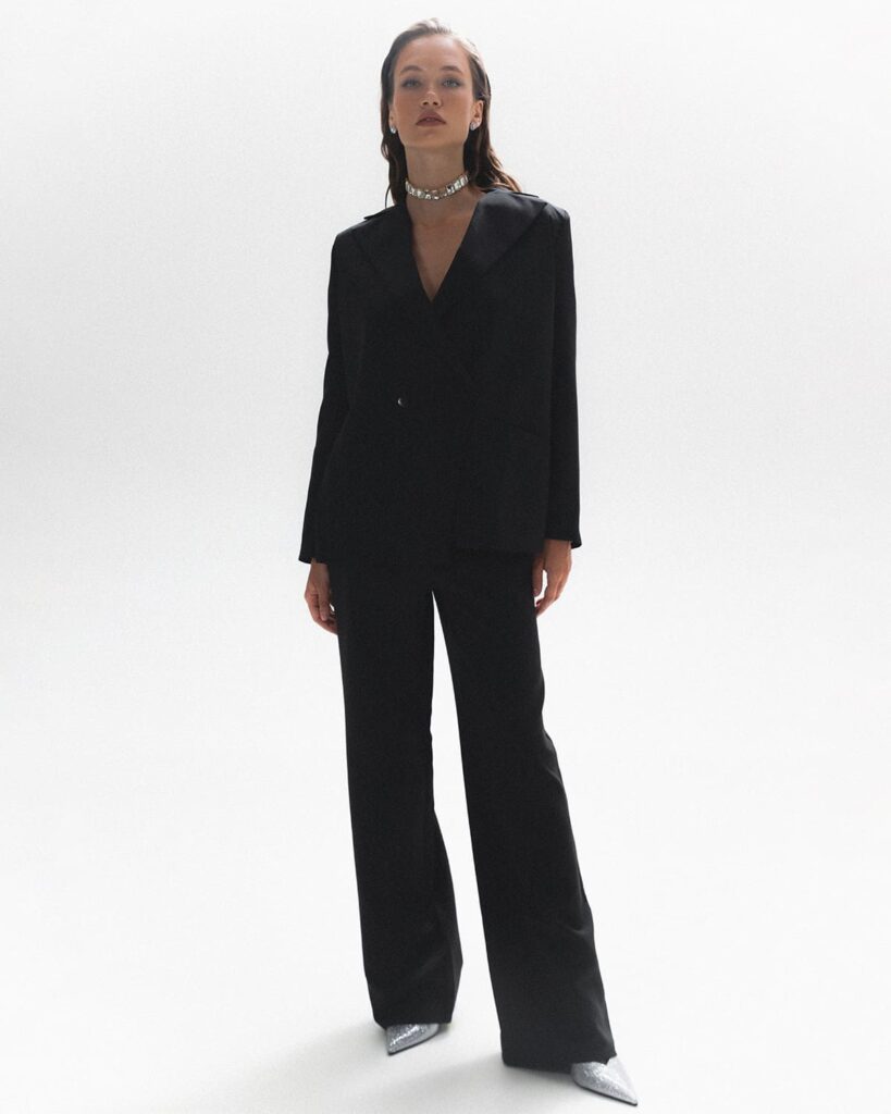 Straight black jacket