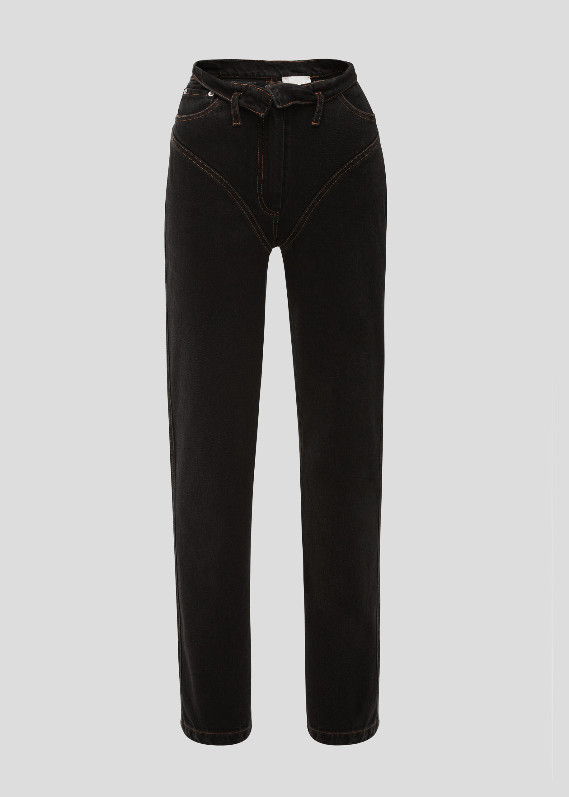 Black jeans with underwear imitation