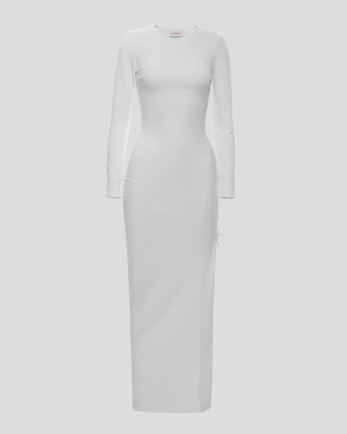 White midi dress with lacing