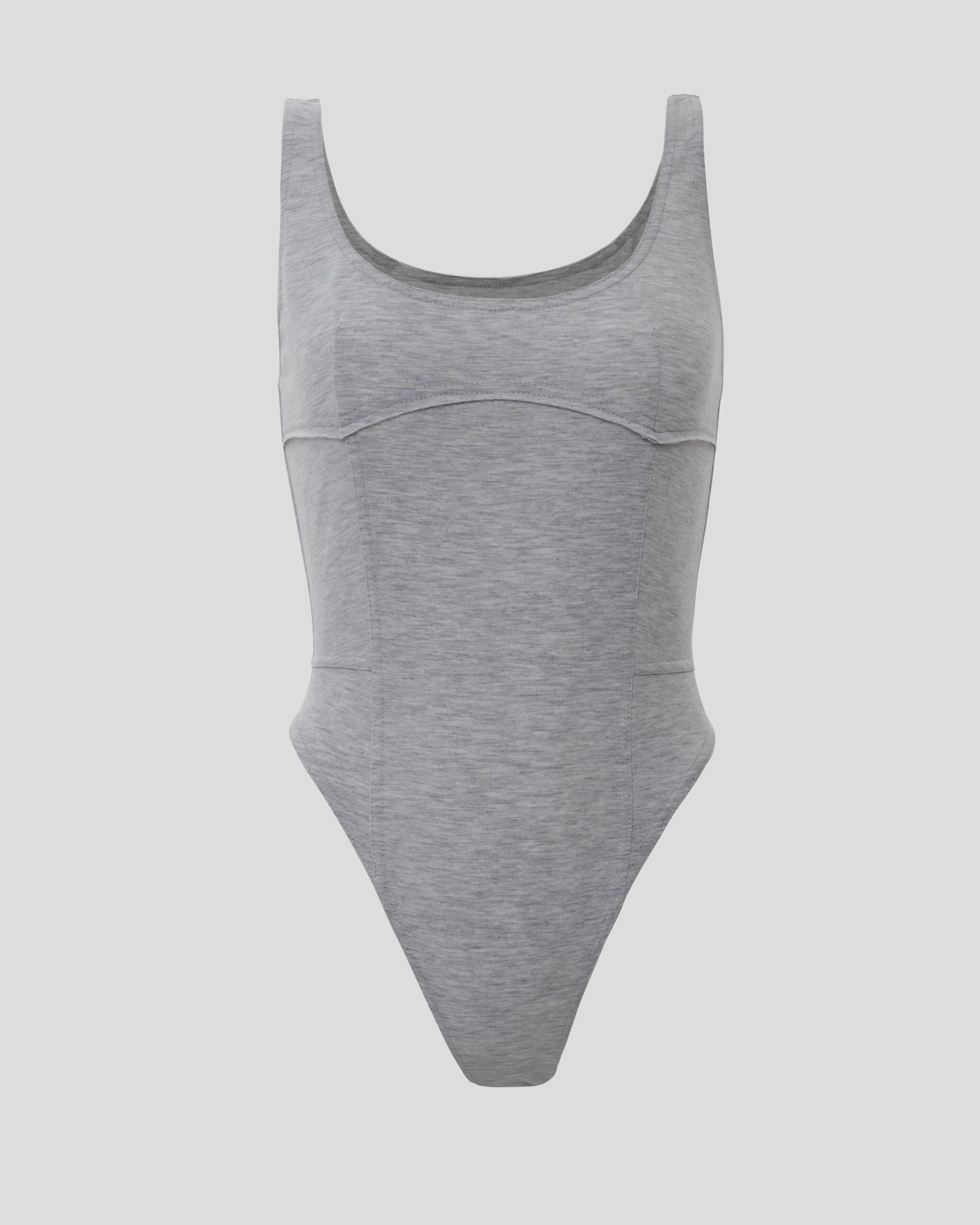 Gray basic bodysuit
