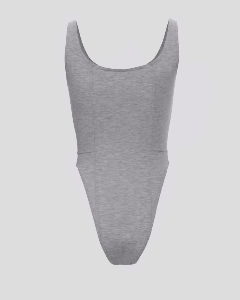 Gray basic bodysuit