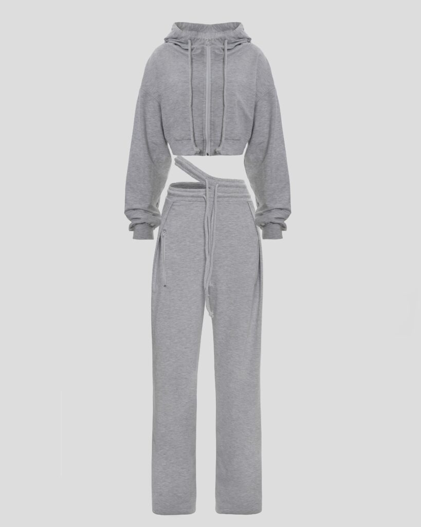 Gray sports suit