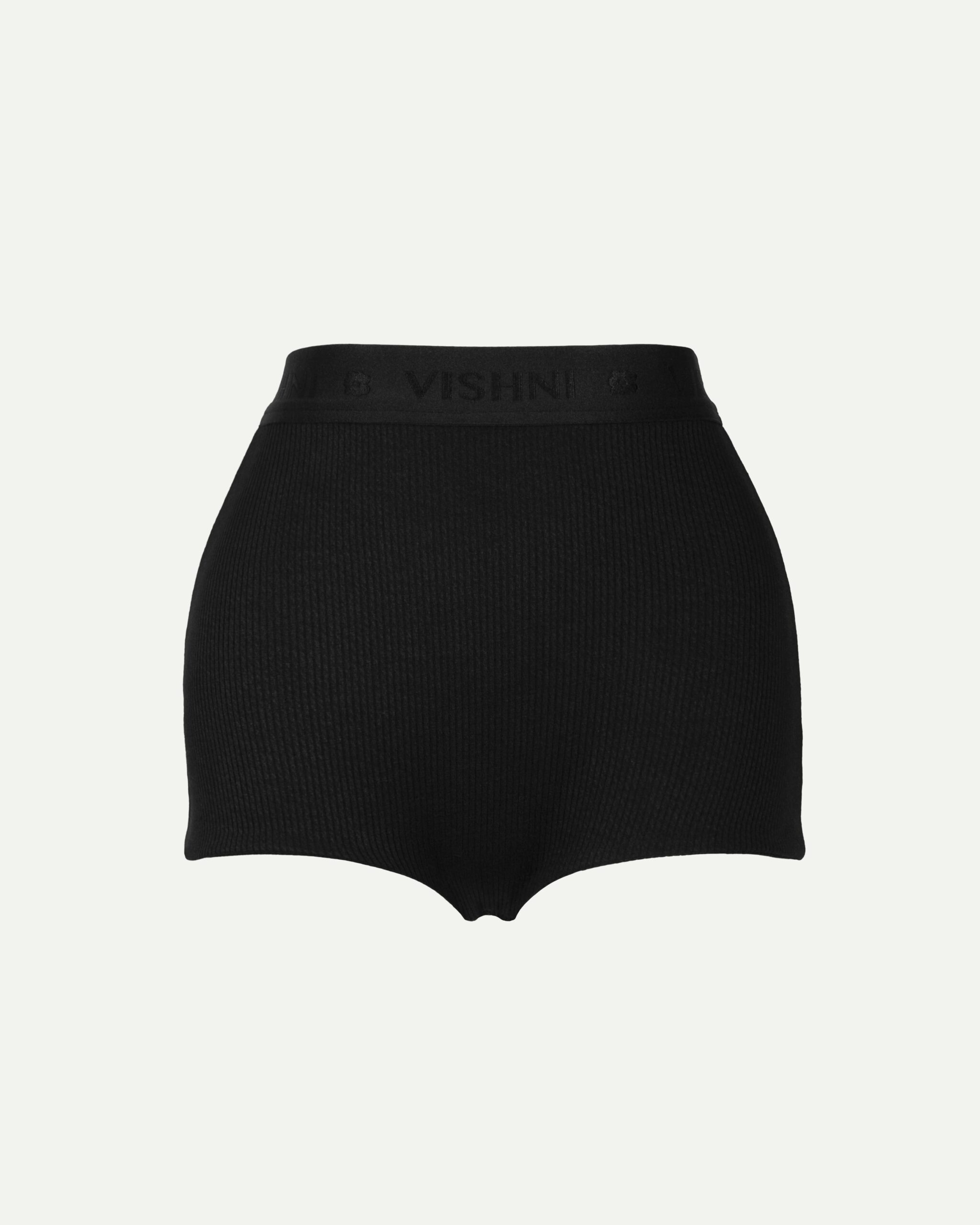 Black underwear set: top and shorts