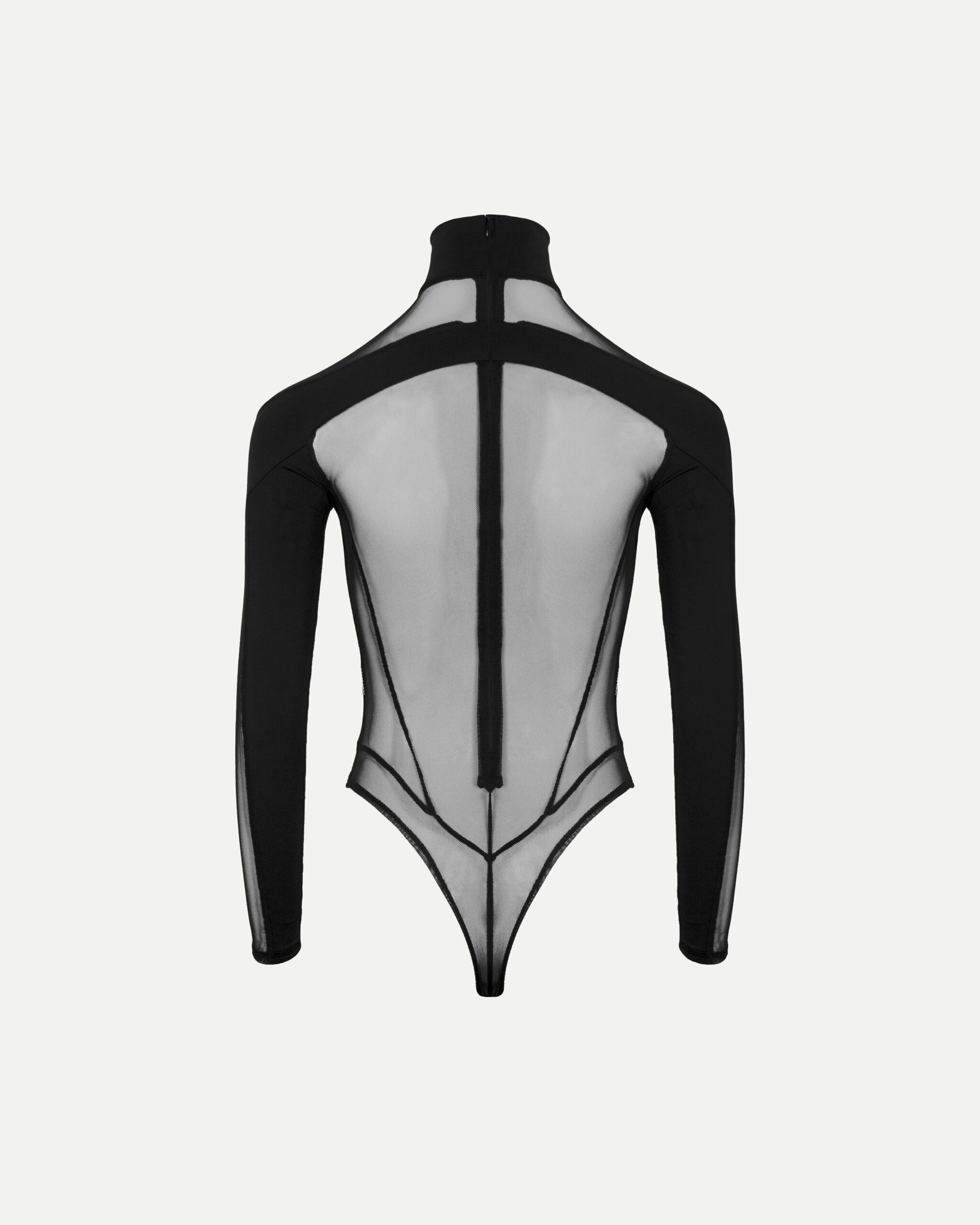 Black bodysuit with mesh