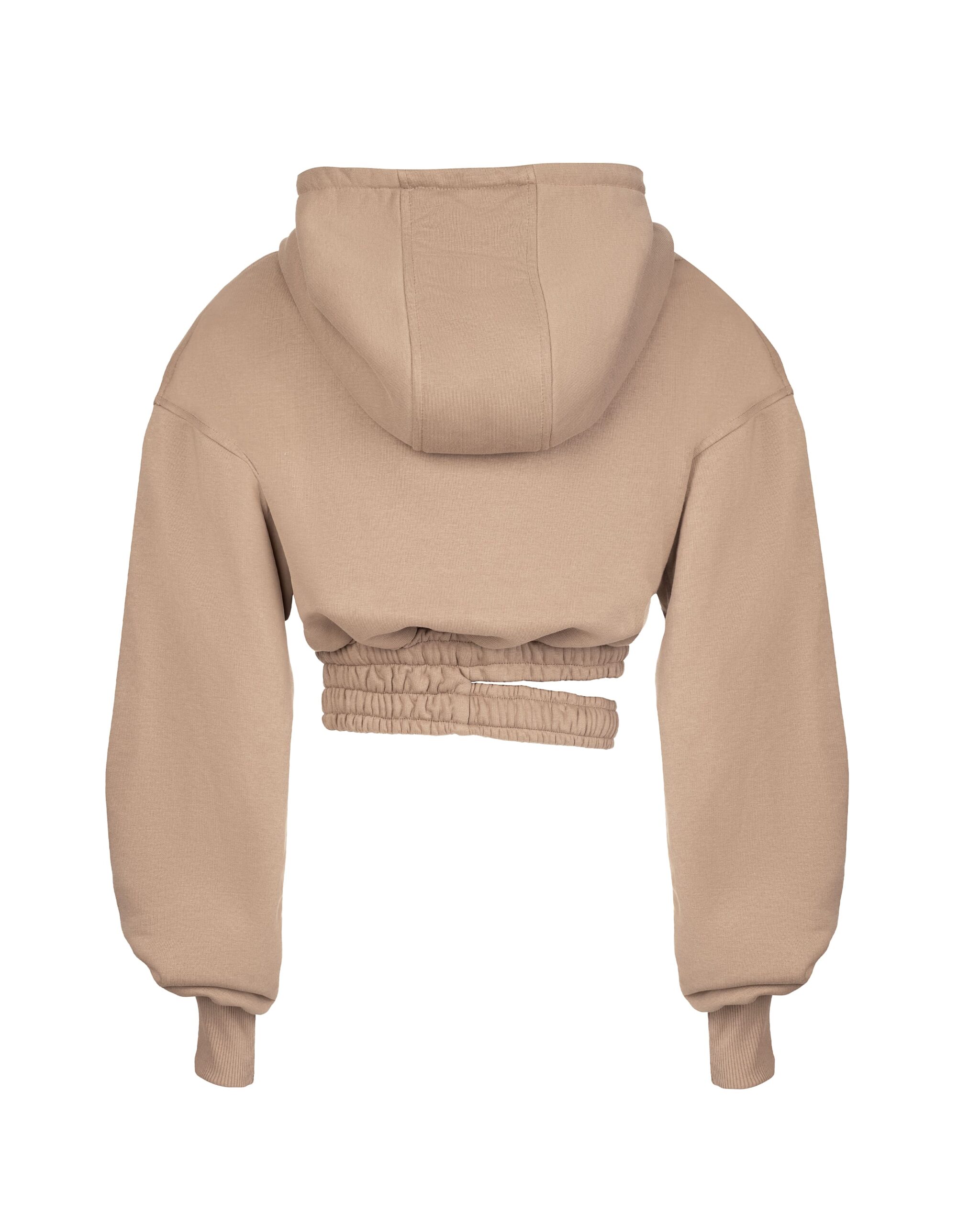 Short jacket with a hood Boyfriend (Boyfriend) mocha