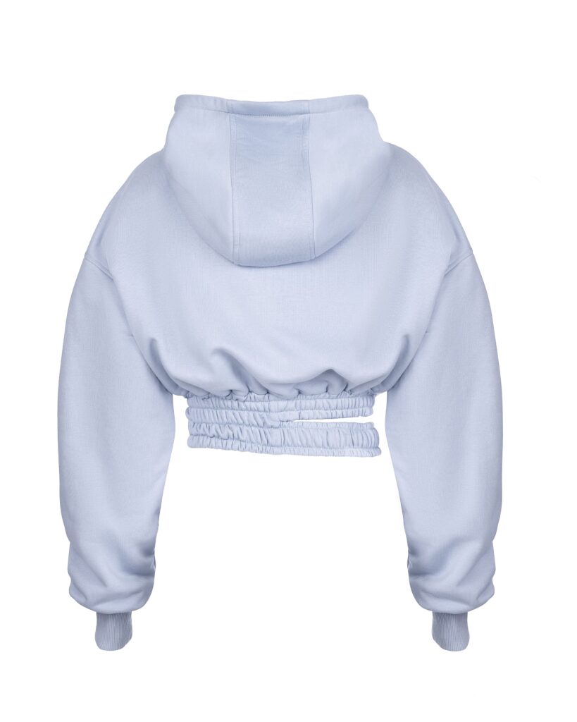Short jacket with a hood Boyfriend (Boyfriend) blue