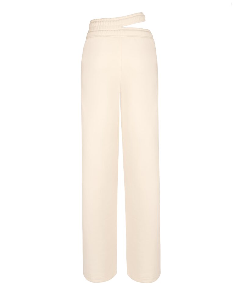Wide cream trousers