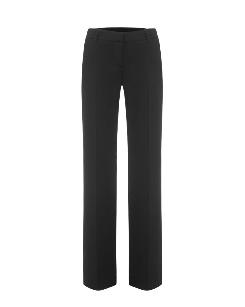 A classic suit with an oversized black jacket
