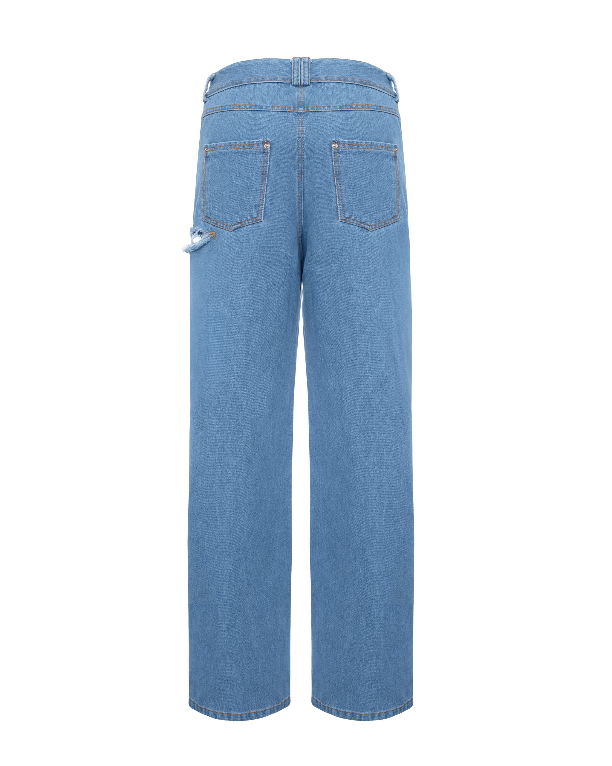 Low-rise blue jeans