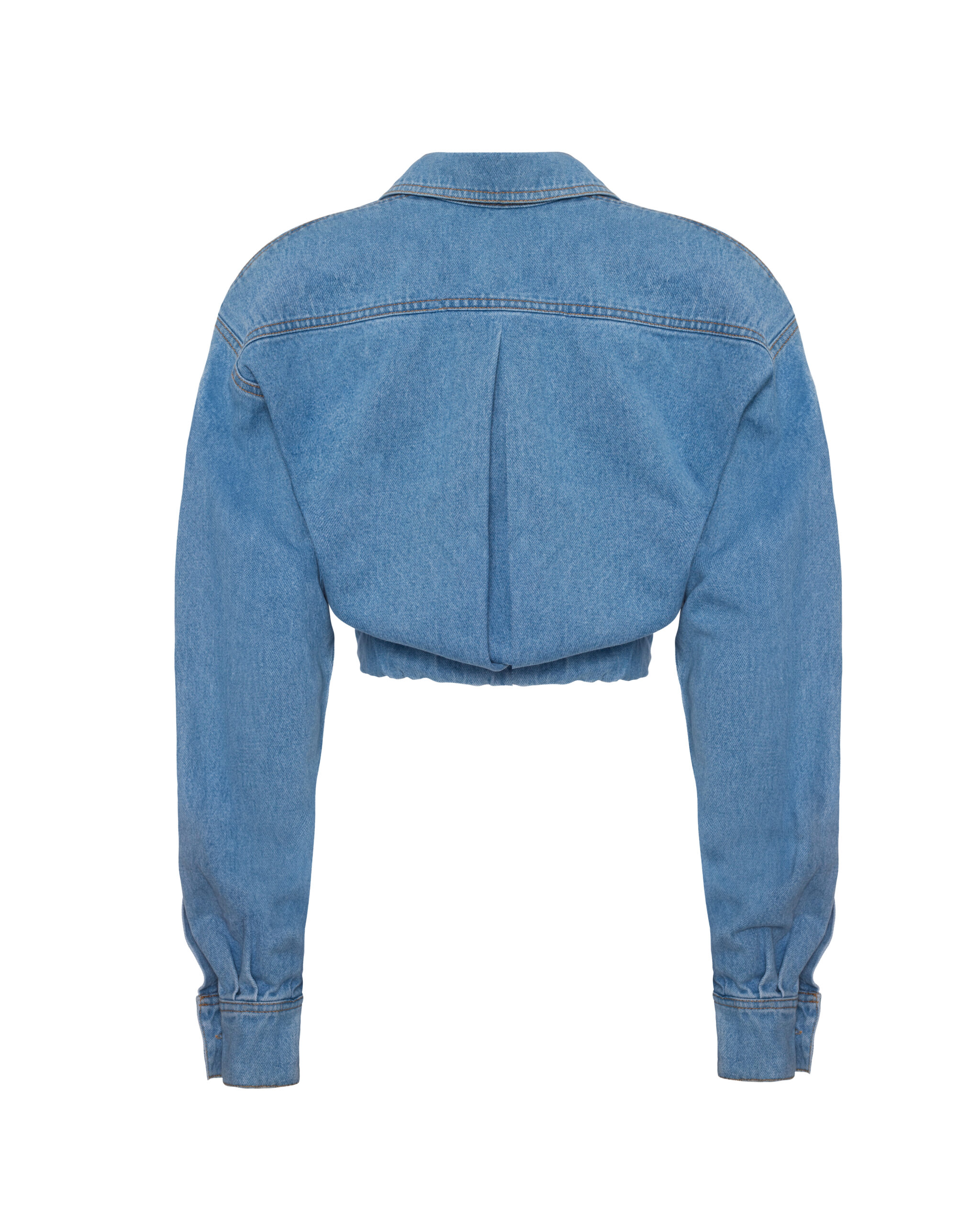 Short blue denim jacket