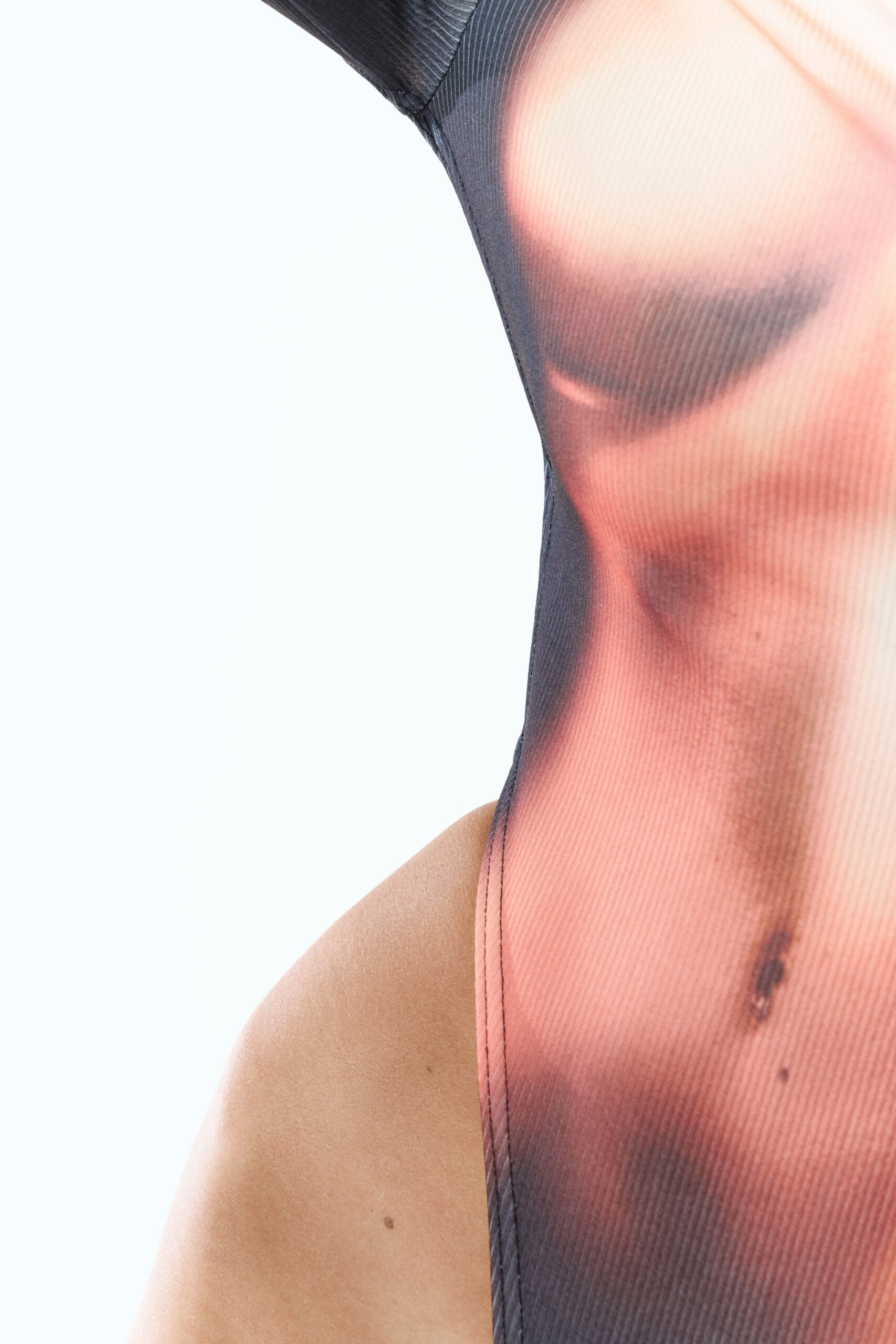 Body with an open back with imitation of a female body, black