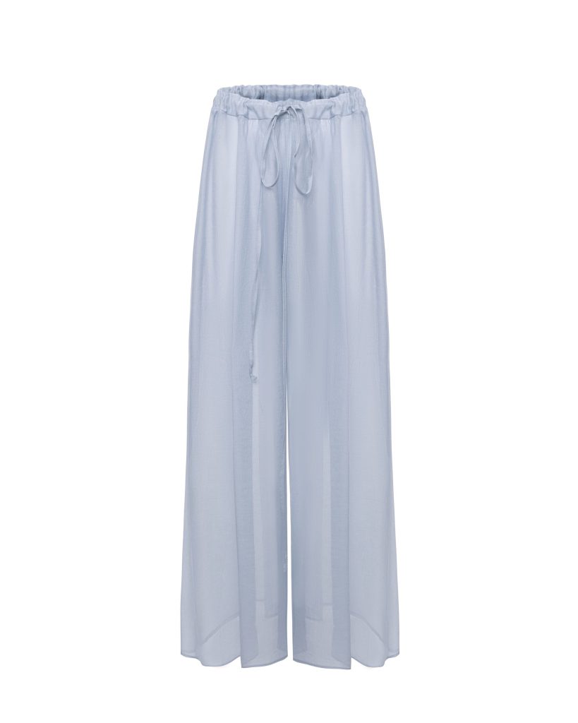 Blue high-rise pants