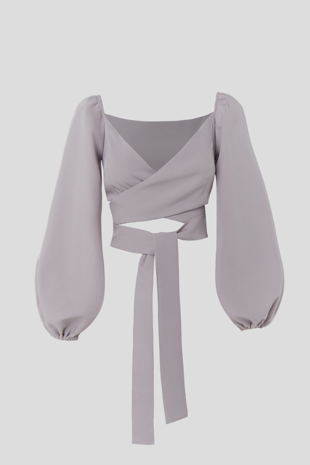 Gray off-the-shoulder top