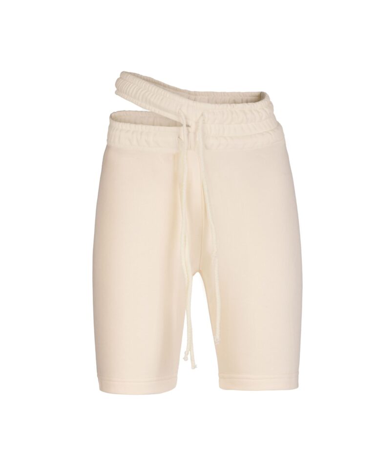 Bike shoes with double rubber bands, cream