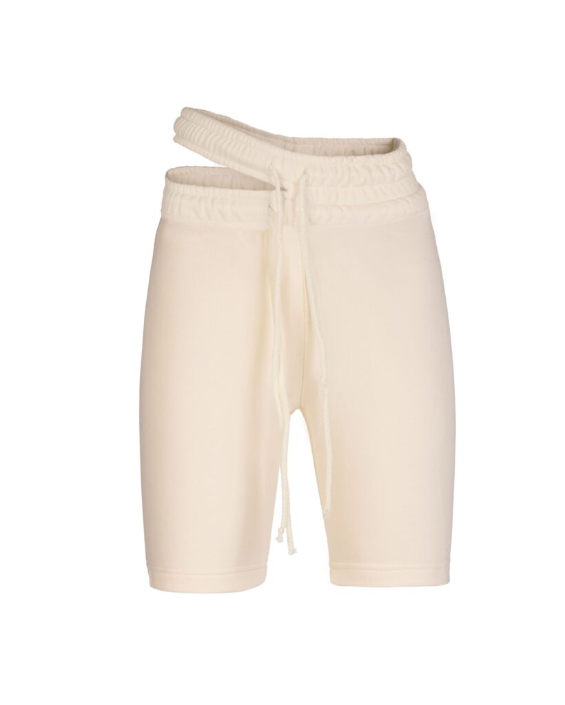 Bike shoes with double rubber bands, cream