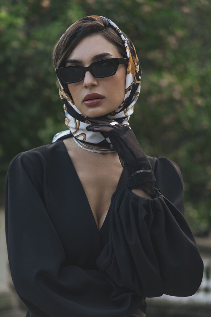 Black Dress with Faux Wrap
