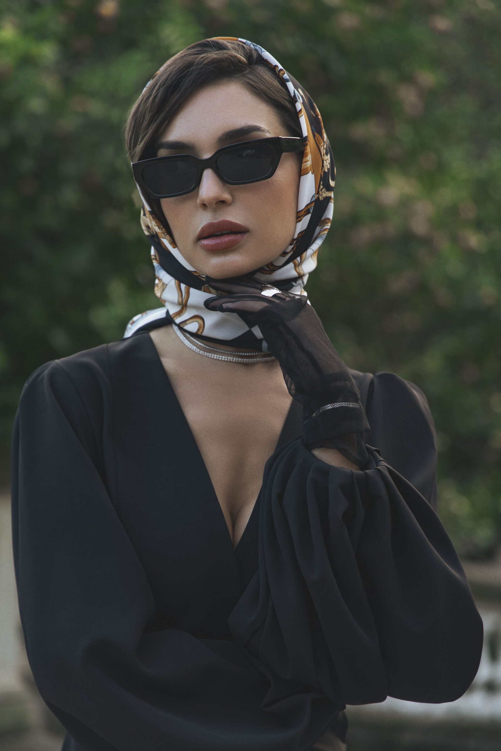 Black Dress with Faux Wrap