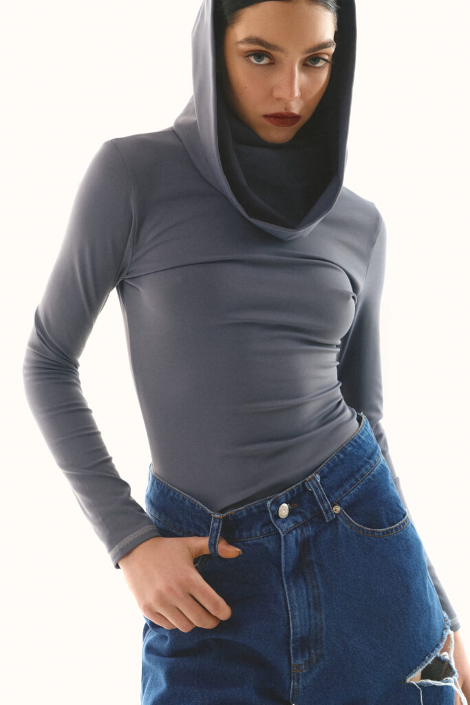 Gray longsleeve with hood