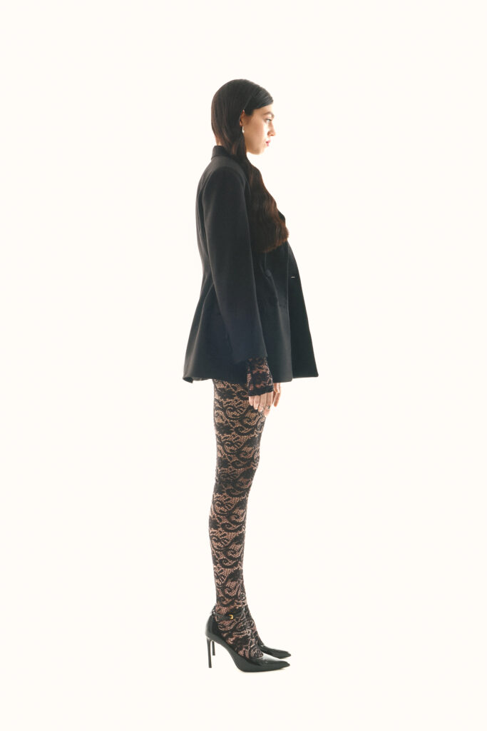 Jacket dress is fitted black