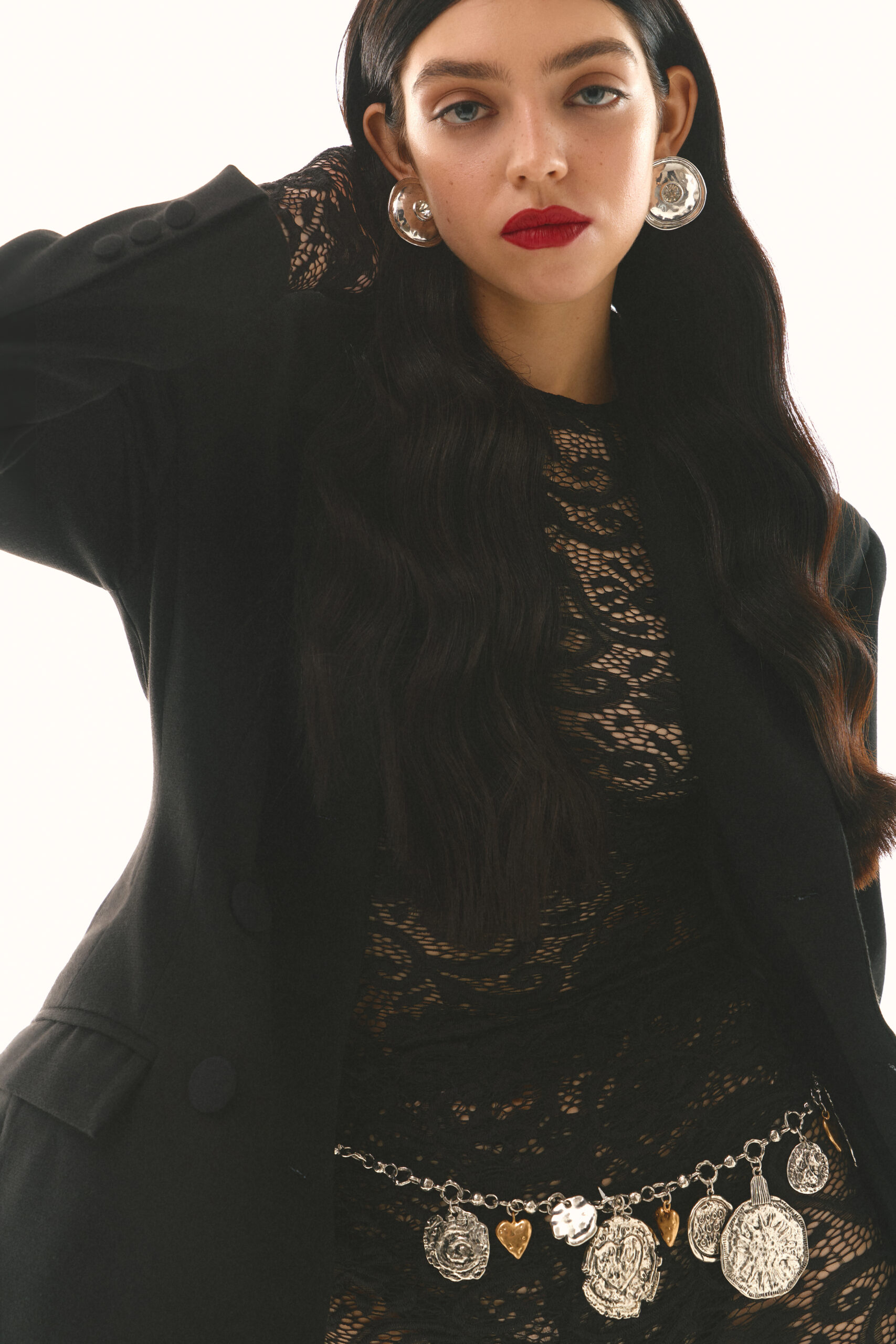 Jacket dress is fitted black