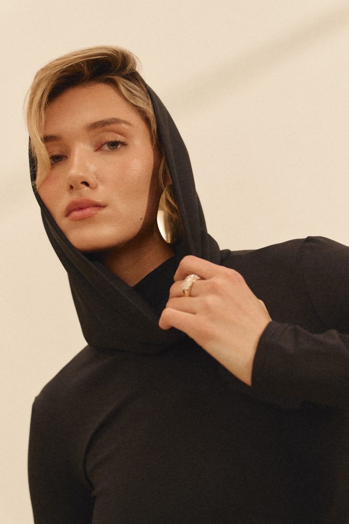 Black hooded longsleeve