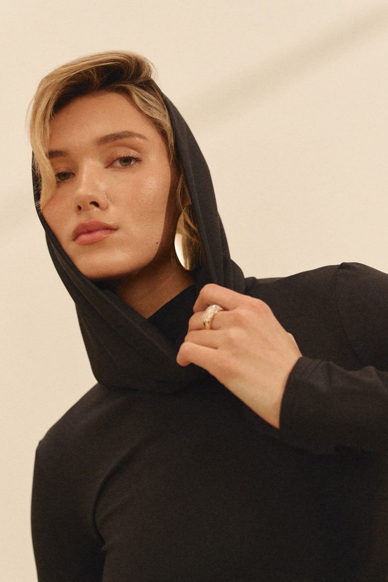 Black hooded longsleeve
