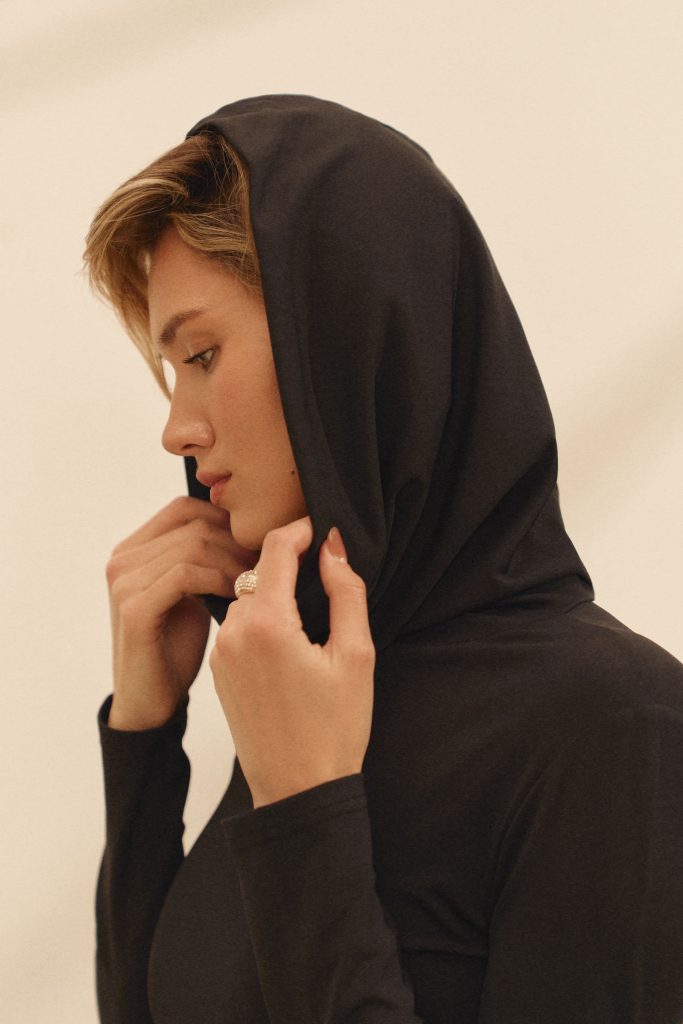 Black hooded longsleeve