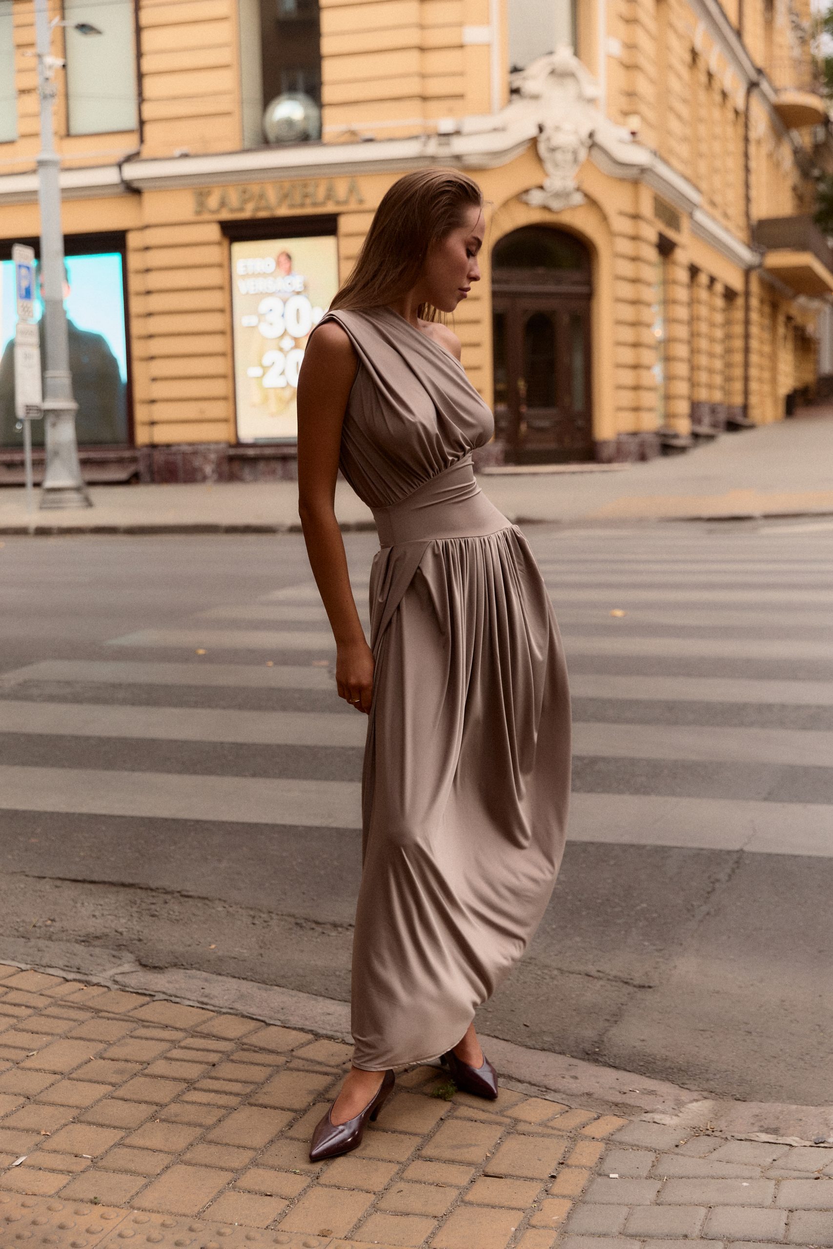 Dress with Covered Waist