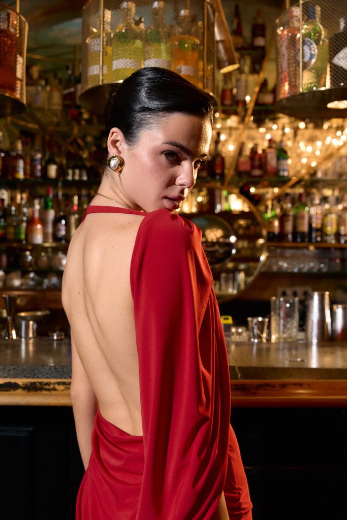 Mini Dress with an Open Back