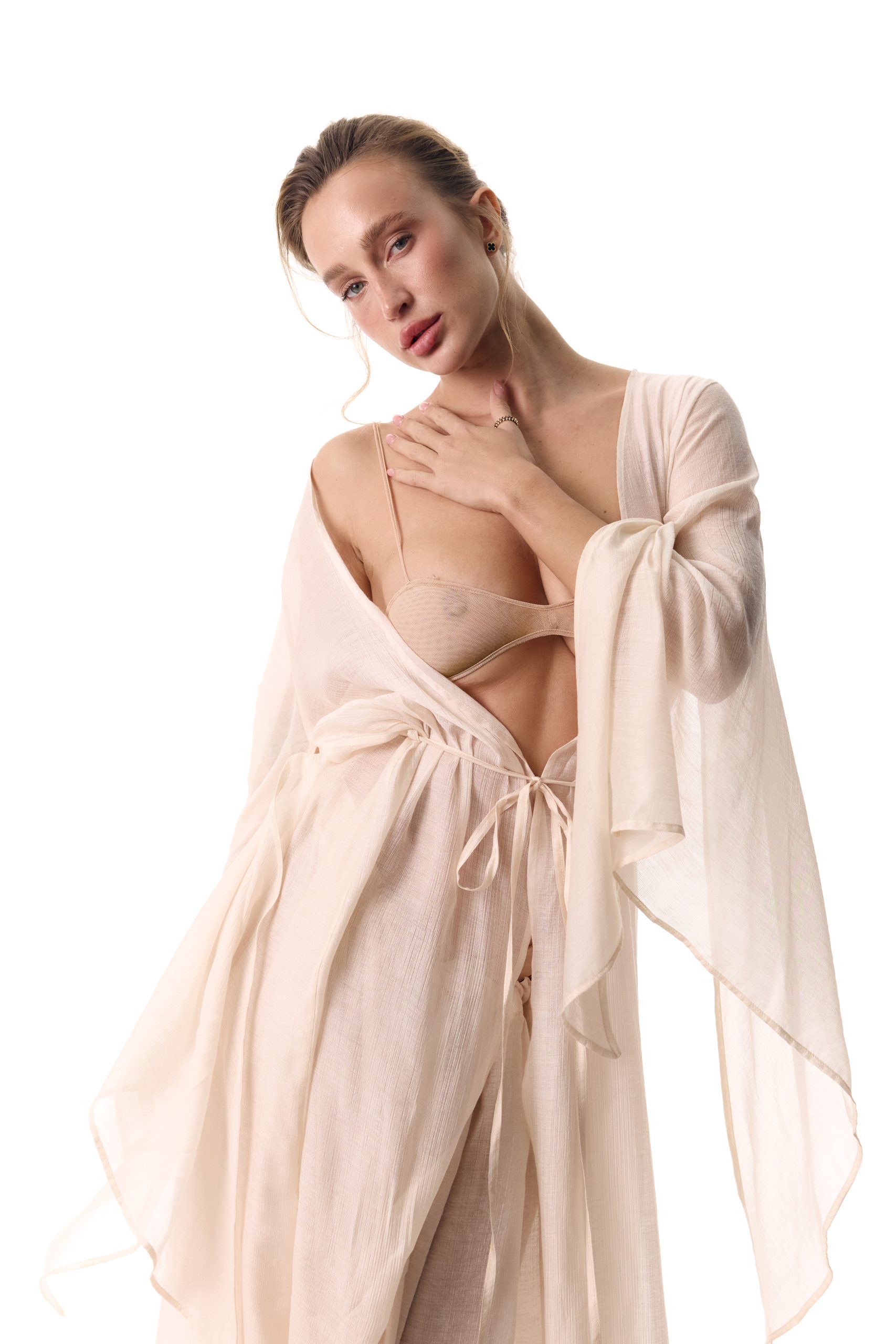 Long Beige Cape