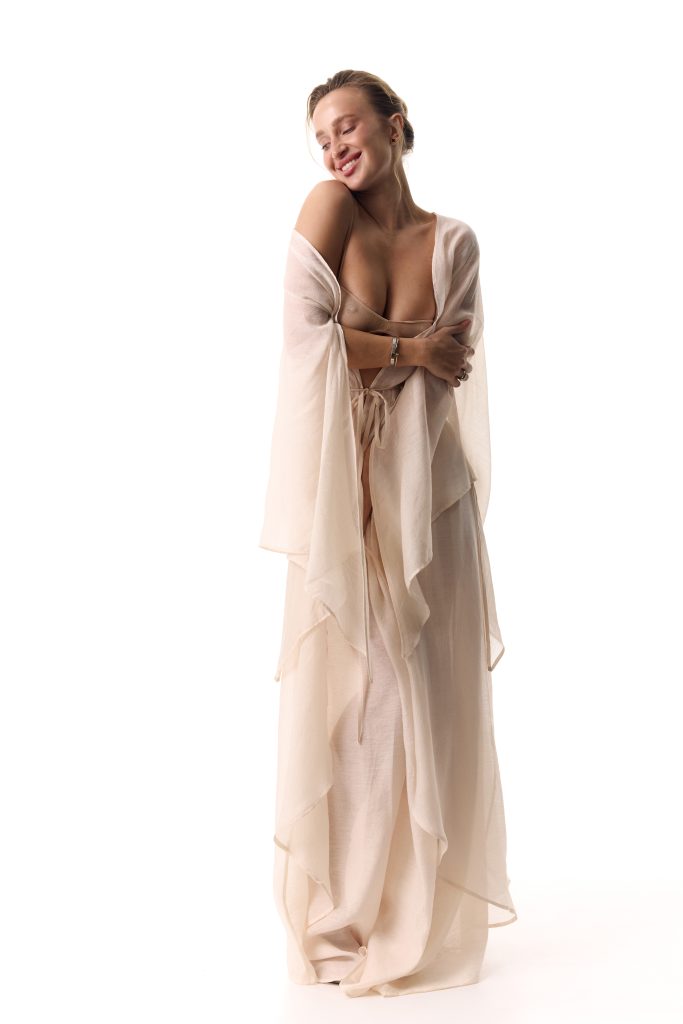 Long Beige Cape