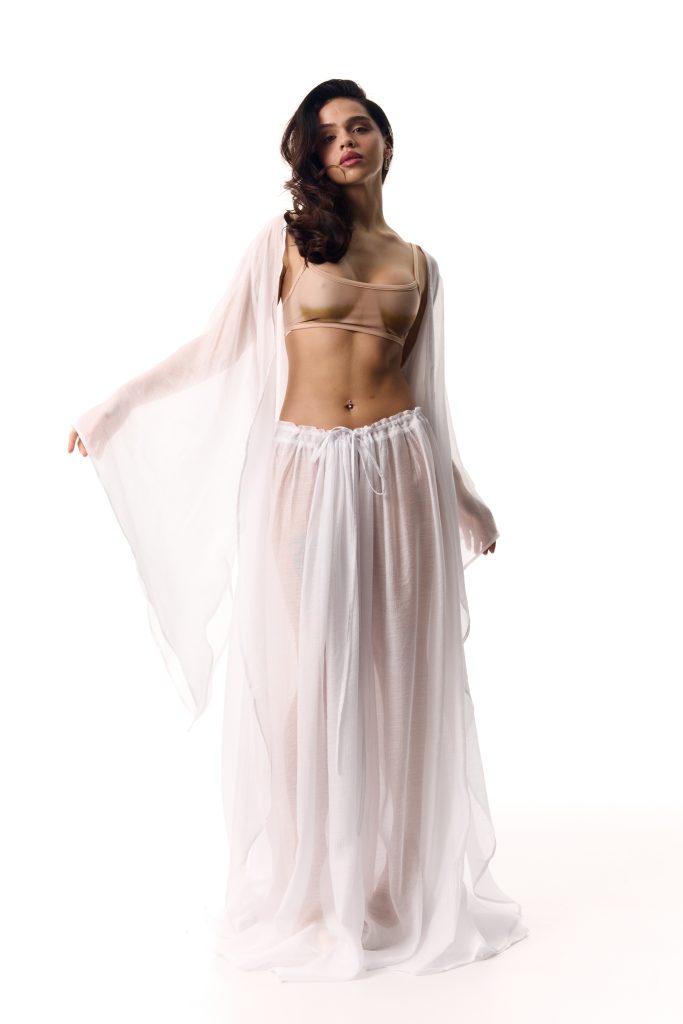 Doux low rise white pants