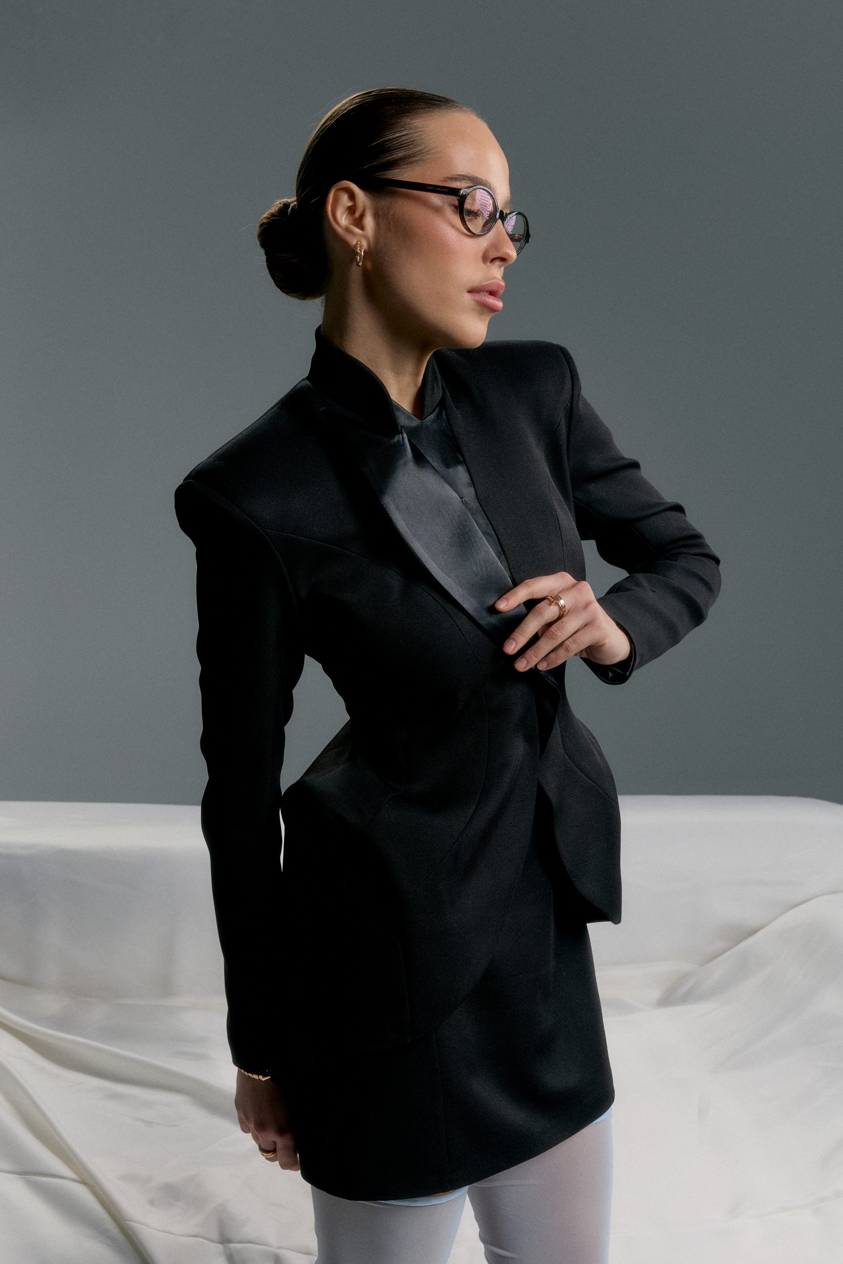 Jacket and mini skirt set