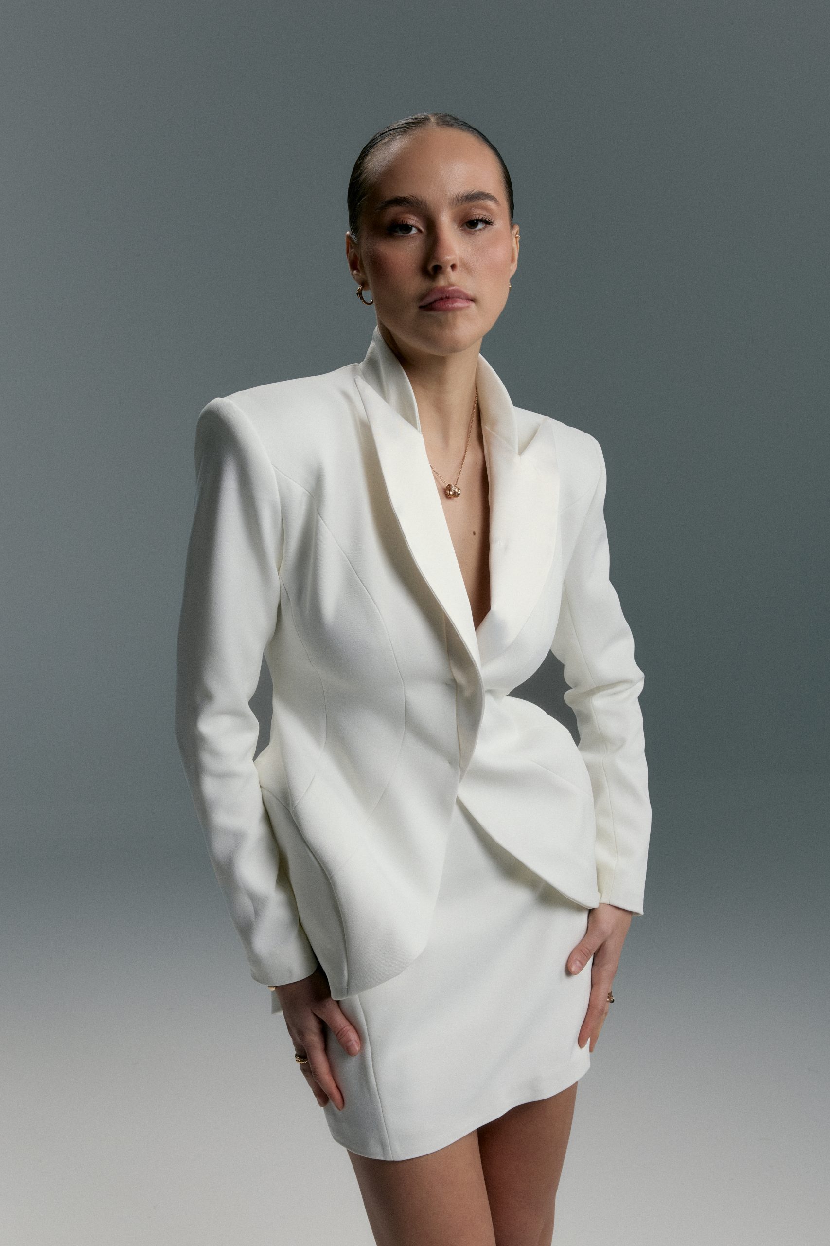 Jacket and mini skirt set