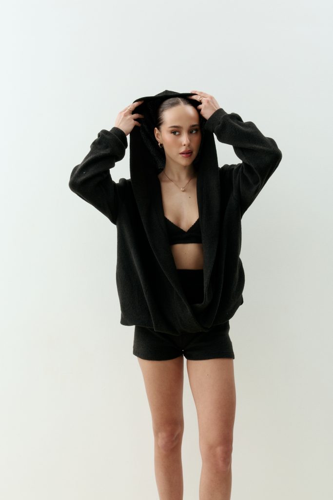 Black mini shorts