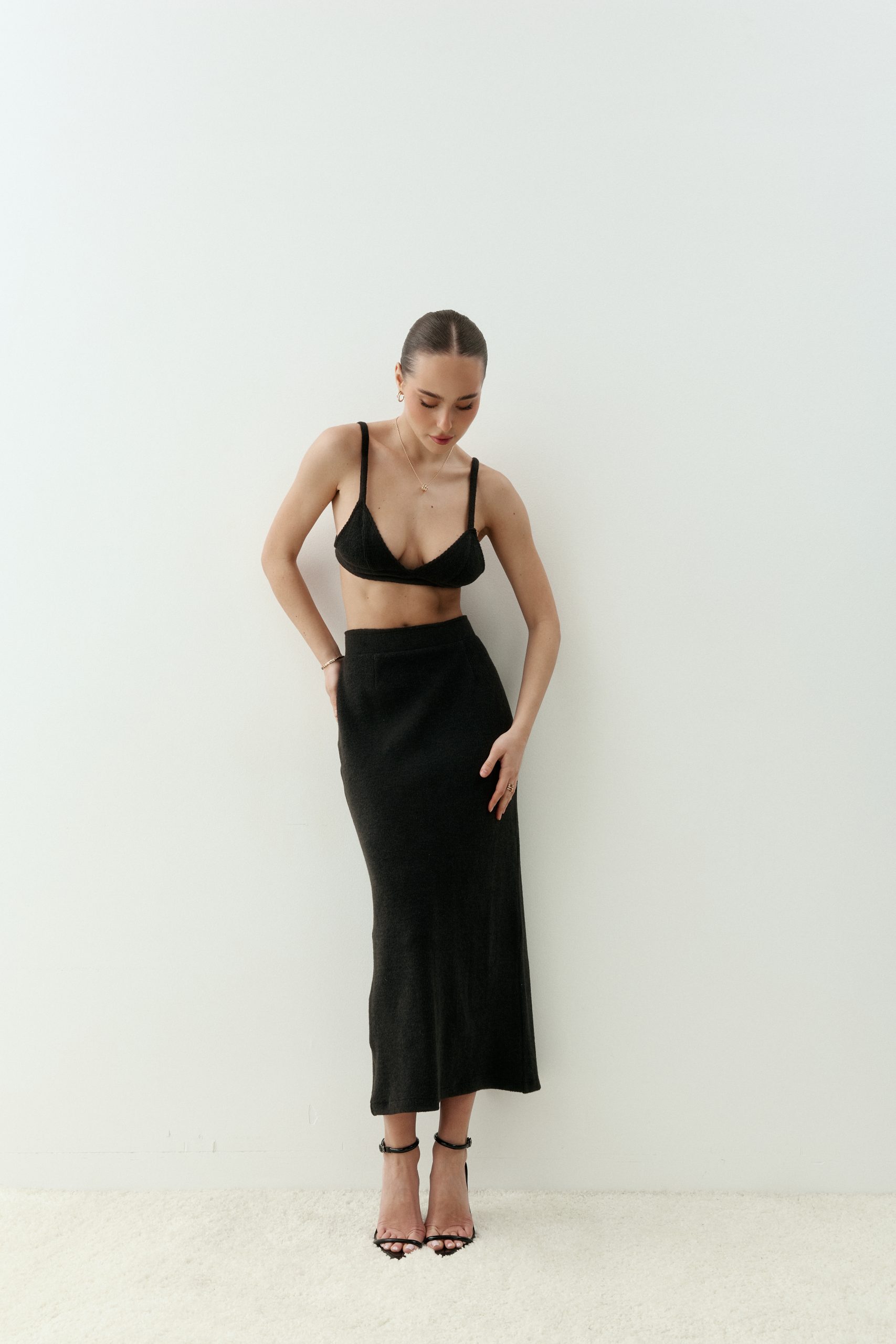 Black pencil skirt