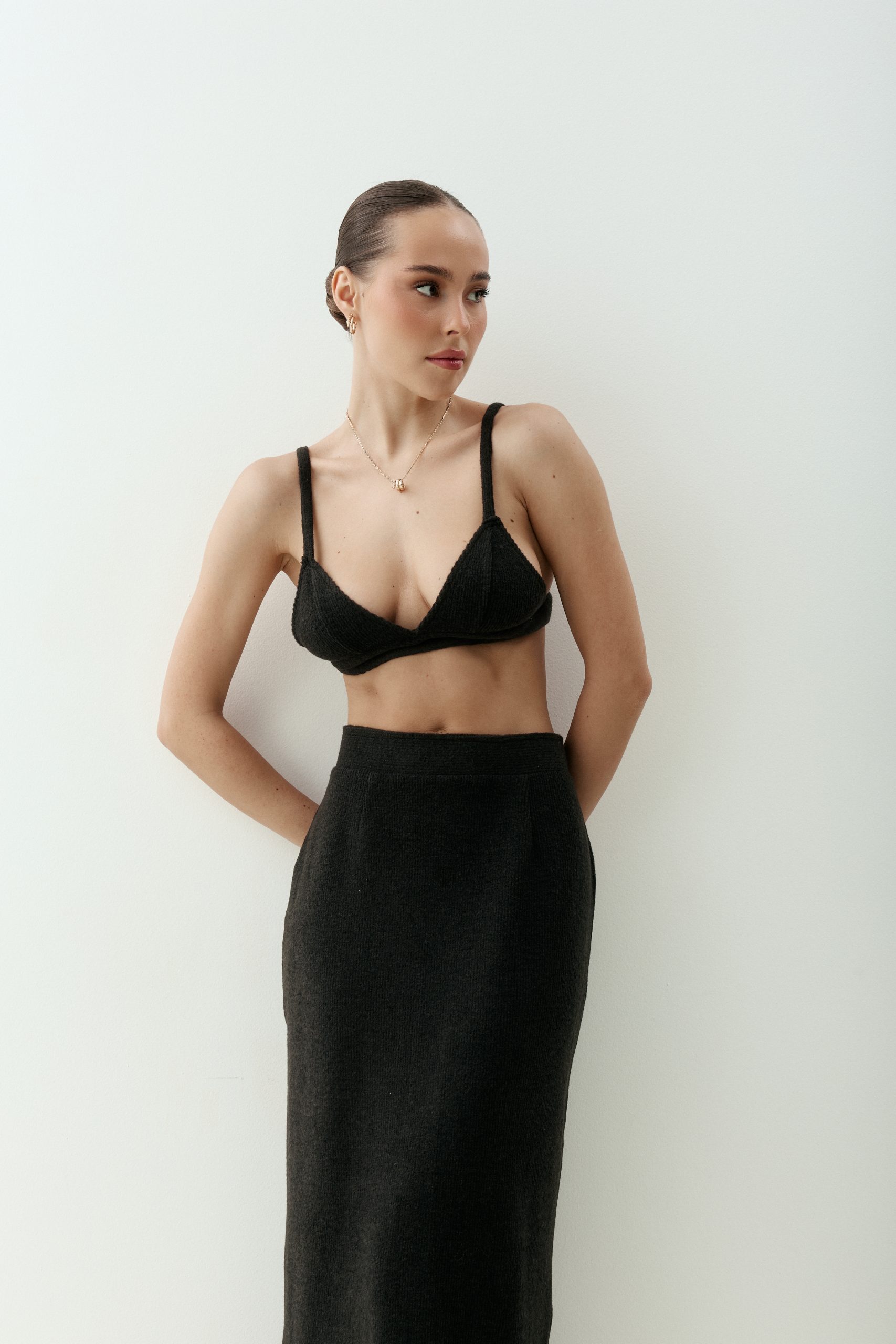 Black pencil skirt