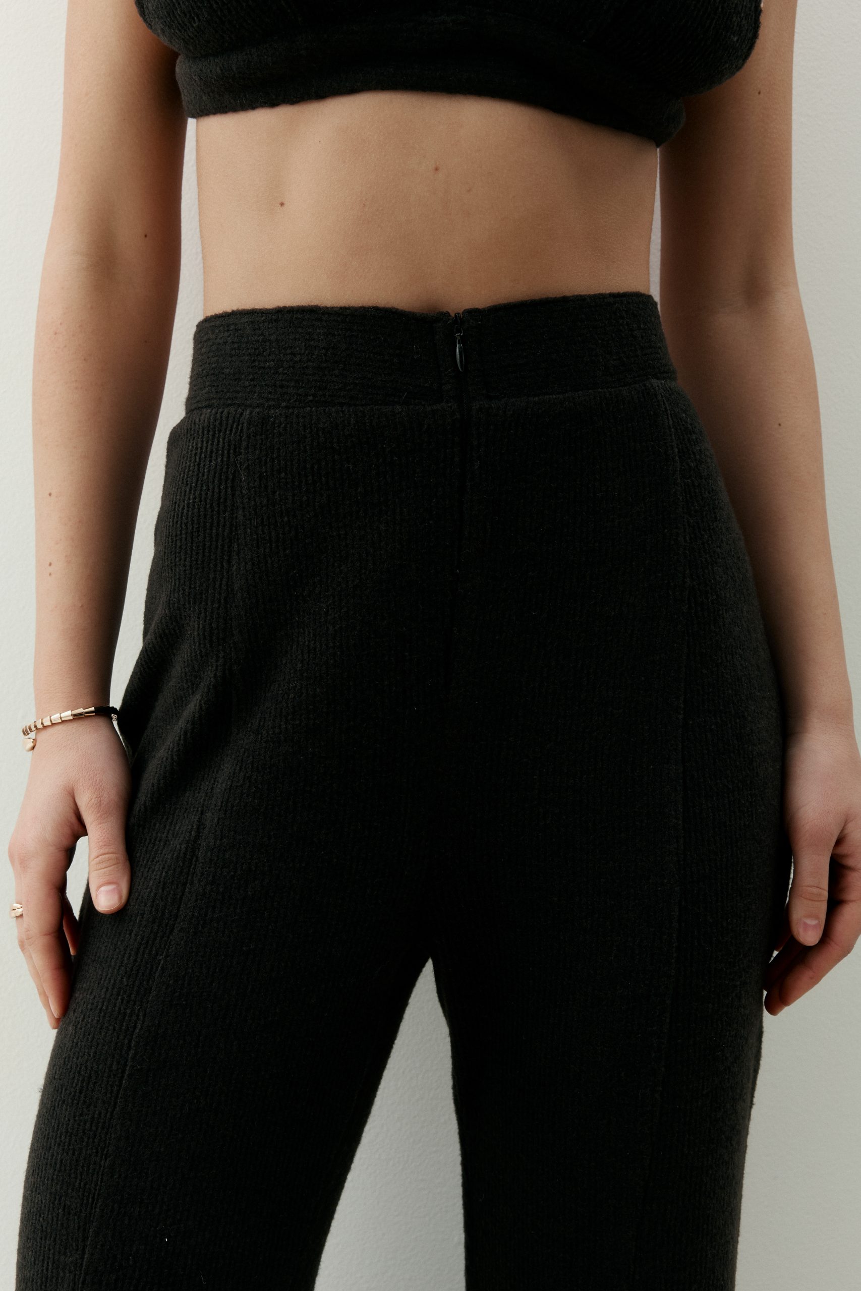 Black flared pants