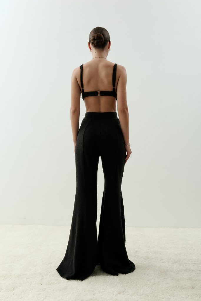 Black flared pants
