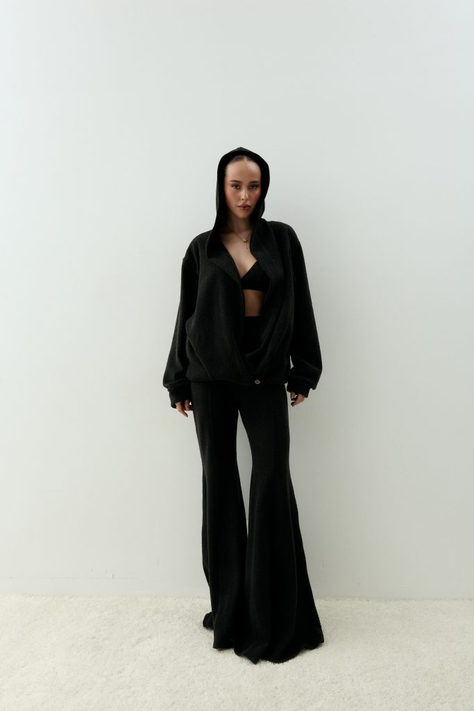 Black flared pants