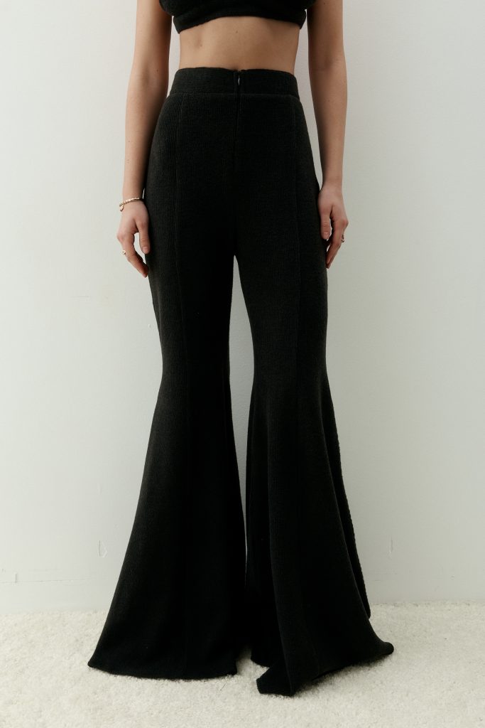 Black flared pants