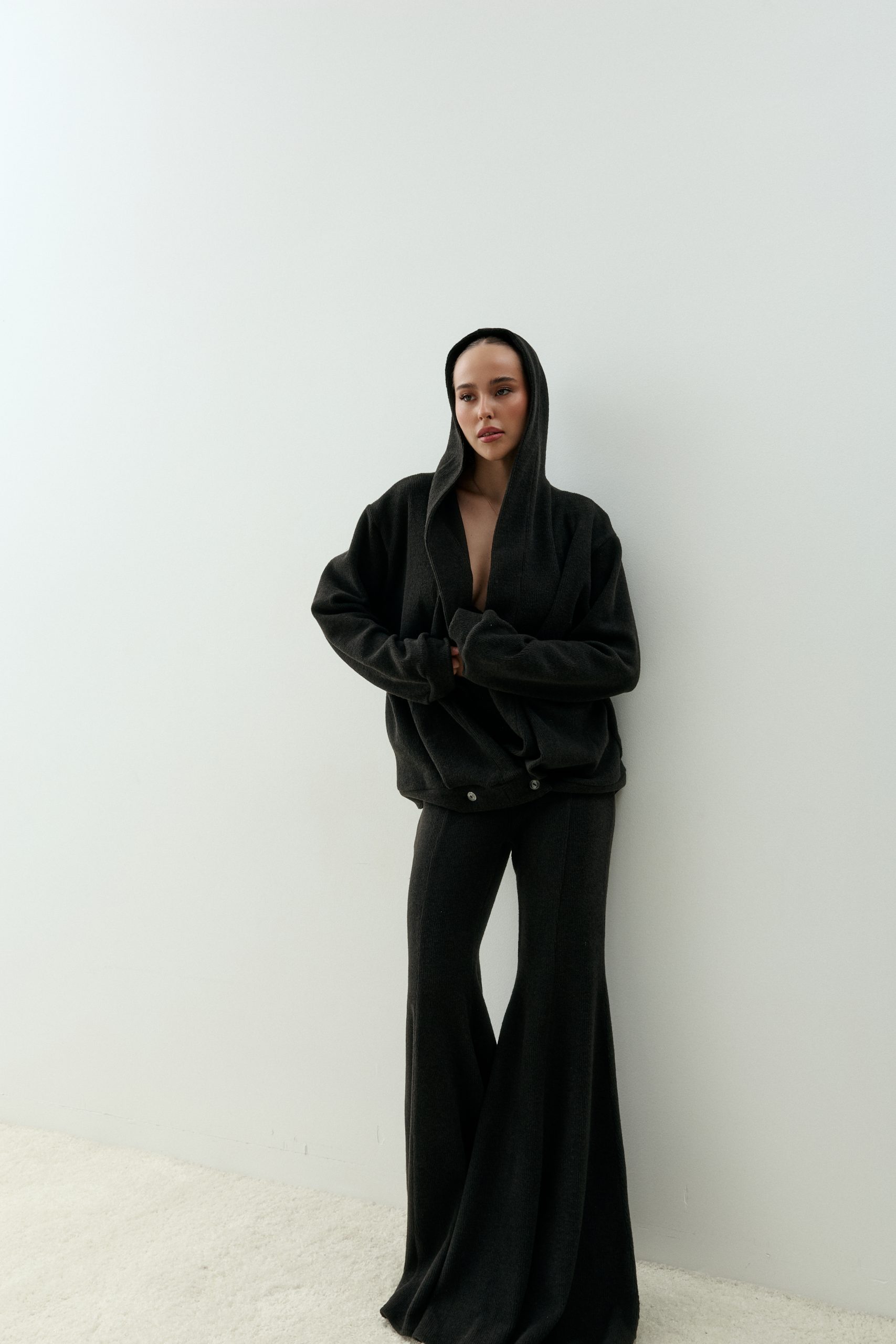 Black flared pants
