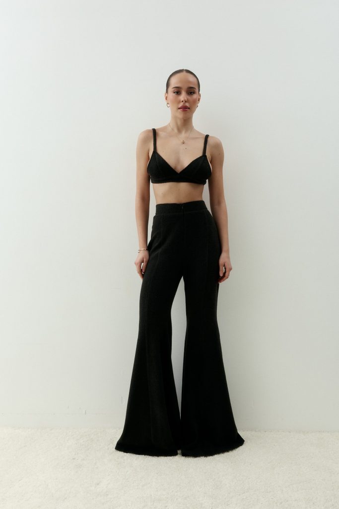 Black flared pants