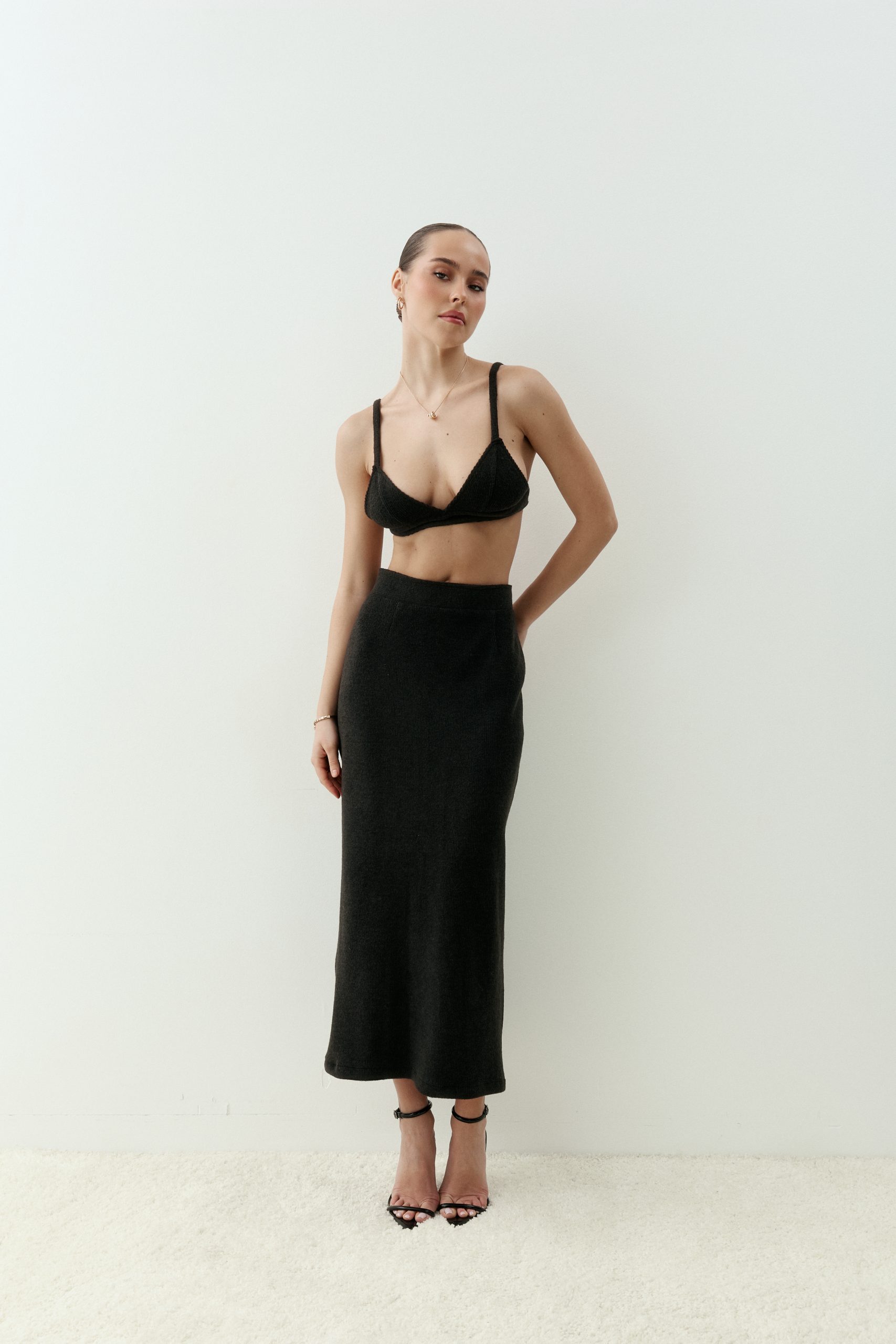 Black pencil skirt